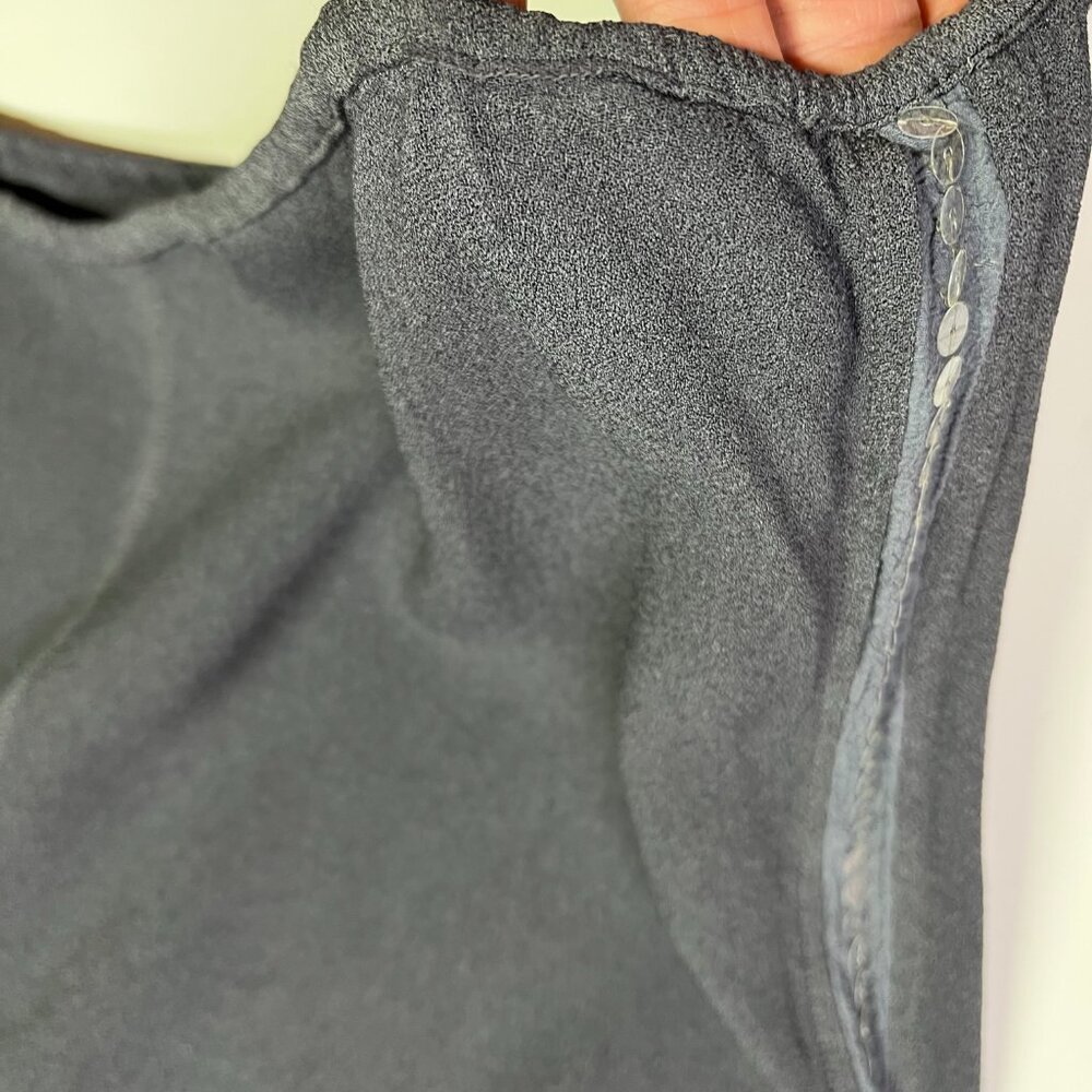 Ghost Made In England Size S Grey Crepe Pull-On Pants Sequin Stripe - Picture 6 of 9